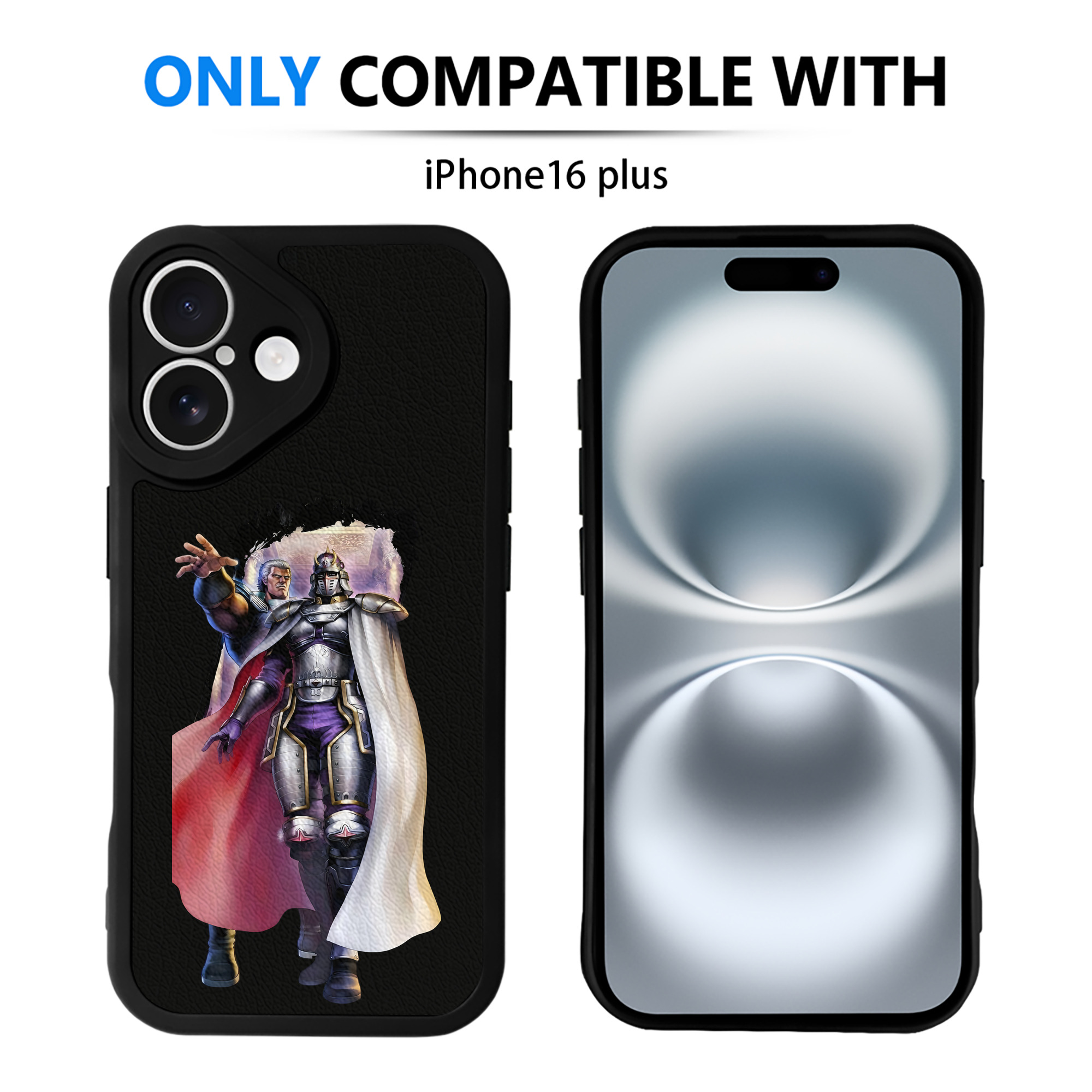 （画像用） 北斗の拳 Fist of the North Star 【iPhone 16シリーズ対応】シリコンスマホケース（レザー調） 材質：シリコン